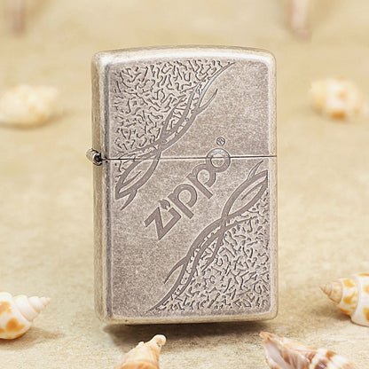 Zippo Tribal Logo Antique Silver - KR09