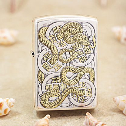 Zippo Two-Tone 'Five Coins & Spirit Serpent' 168-DS88