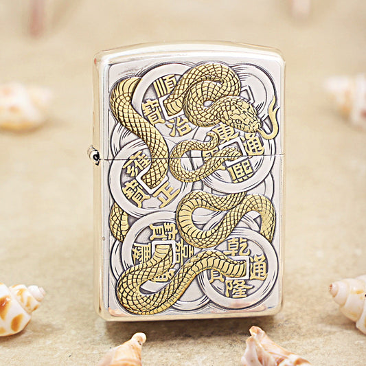 Zippo Two-Tone 'Five Coins & Spirit Serpent' 168-DS88