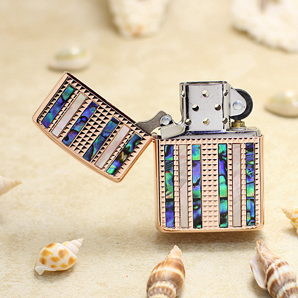 Zippo Vertical Shell Inlay (Rose Gold) - JP20