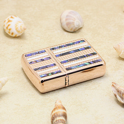 Zippo Vertical Shell Inlay (Rose Gold) - JP20