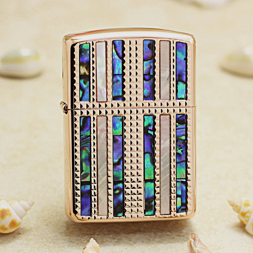 Zippo Vertical Shell Inlay (Rose Gold) - JP20