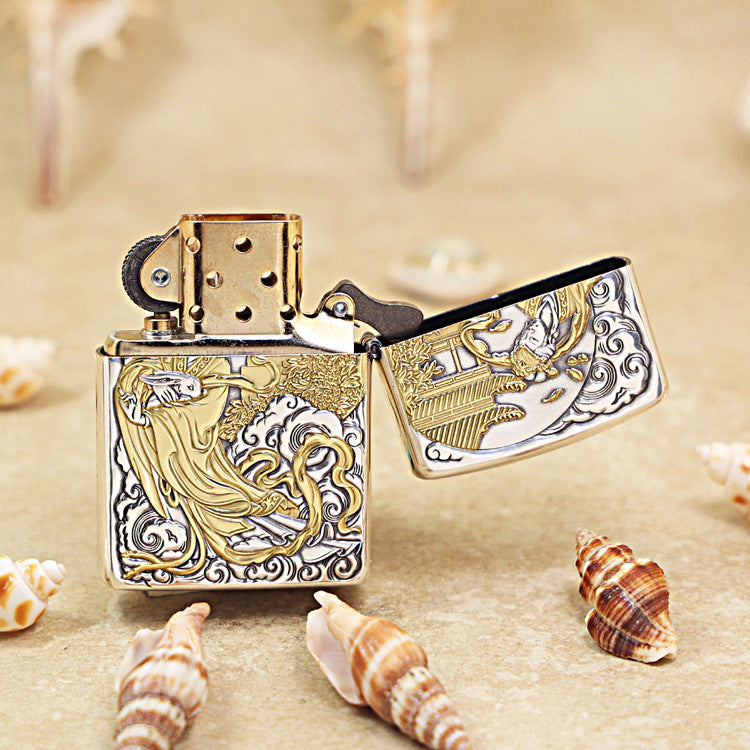 Zippo Zhu Bajie (Pigsy) Exorcising Demons Two-Tone Deep Carve - DS112