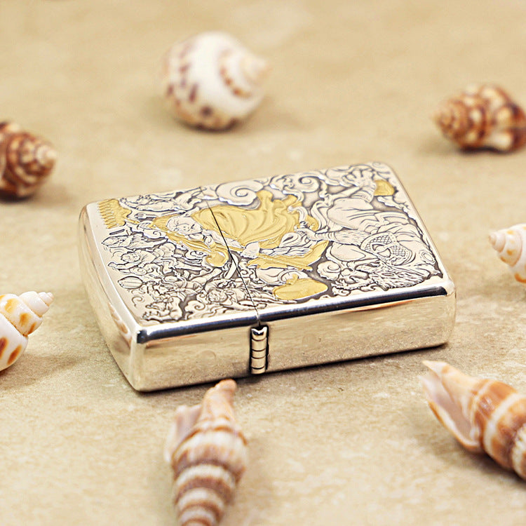 Zippo Zhu Bajie (Pigsy) Exorcising Demons Two-Tone Deep Carve - DS112