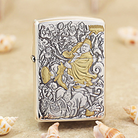 Zippo Zhu Bajie (Pigsy) Exorcising Demons Two-Tone Deep Carve - DS112