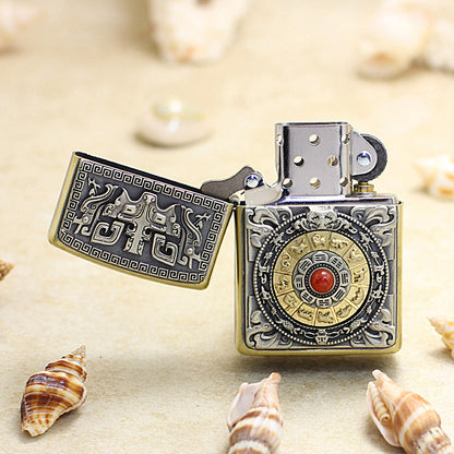 Zippo Zodiac Nine-Palace Lucky Compass (Red Turquoise) - DS59