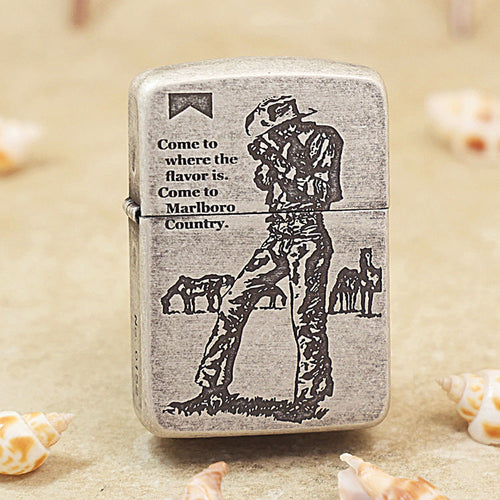 Zippo 1941 Antique Silver Marlboro Cowboy - MC27