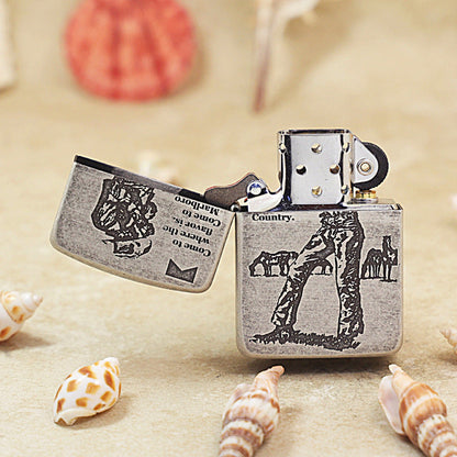 Zippo 1941 Antique Silver Marlboro Cowboy - MC27