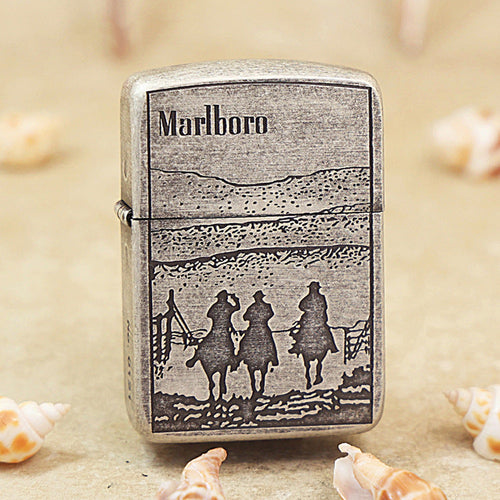 Zippo 1941 Antique Silver Marlboro Three Gunslingers - MC28