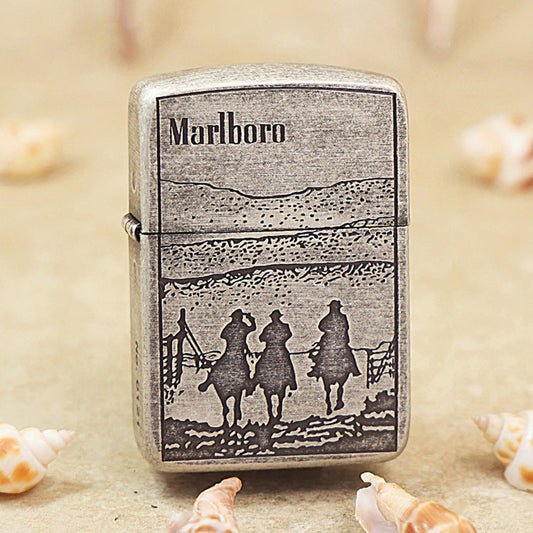 Zippo 1941 Antique Silver Marlboro Three Gunslingers - MC28