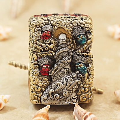 Zippo Antique Brass Havoc in Heaven Sun Wukong Shell Case - CM87