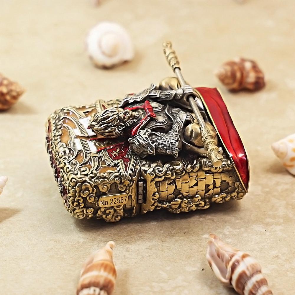 Zippo Antique Brass Havoc in Heaven Sun Wukong Shell Case - CM87