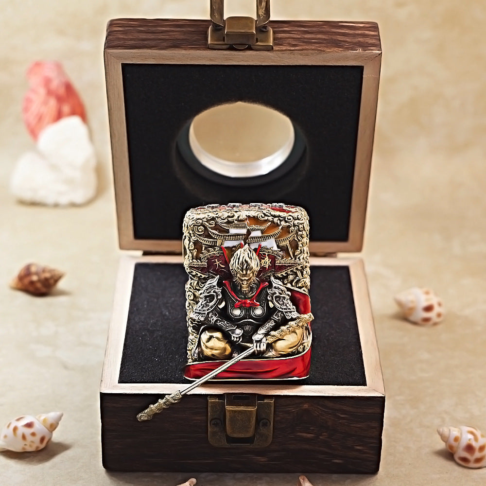 Zippo Antique Brass Havoc in Heaven Sun Wukong Shell Case - CM87