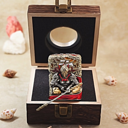 Zippo Antique Brass Havoc in Heaven Sun Wukong Shell Case - CM87