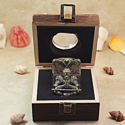 Zippo Antique Brass Luminous Sun Wukong Fighting Buddha Shell Case - CM92