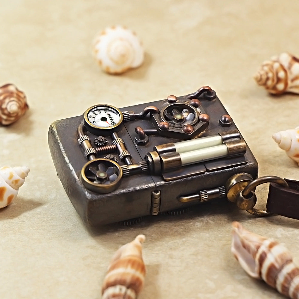Zippo Antique Brass Steampunk Industrial Gauge - DS176