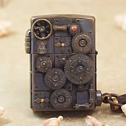 Zippo Antique Brass Steampunk Industrial Soaring Eagle - DS177