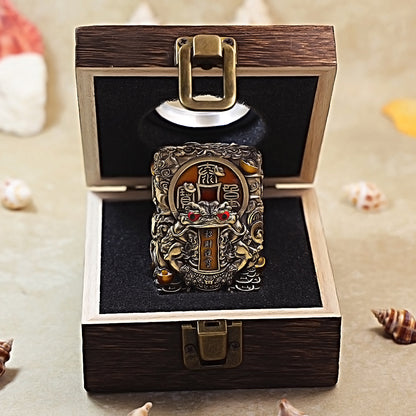 Zippo Antique Brass Three-Legged Wealth Toad Shell Case - CM62