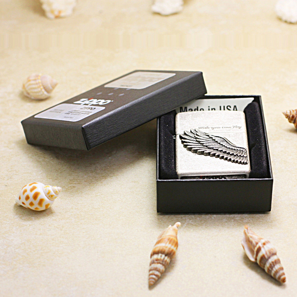 Zippo Antique Silver Fly Higher Angel Wing Edition - KR18