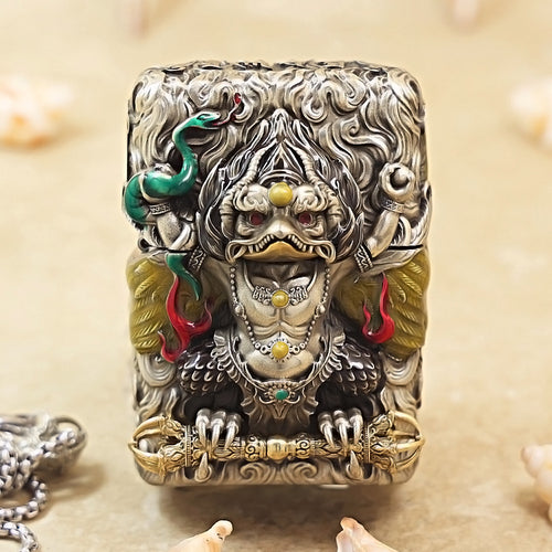 Zippo Antique Silver Garuda Great Golden-Winged Peng Shell Case - CM84