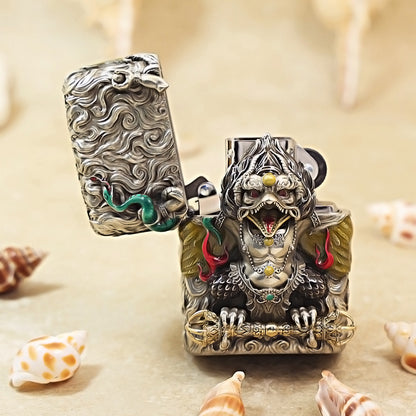 Zippo Antique Silver Garuda Great Golden-Winged Peng Shell Case - CM84