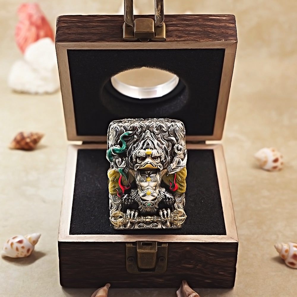 Zippo Antique Silver Garuda Great Golden-Winged Peng Shell Case - CM84