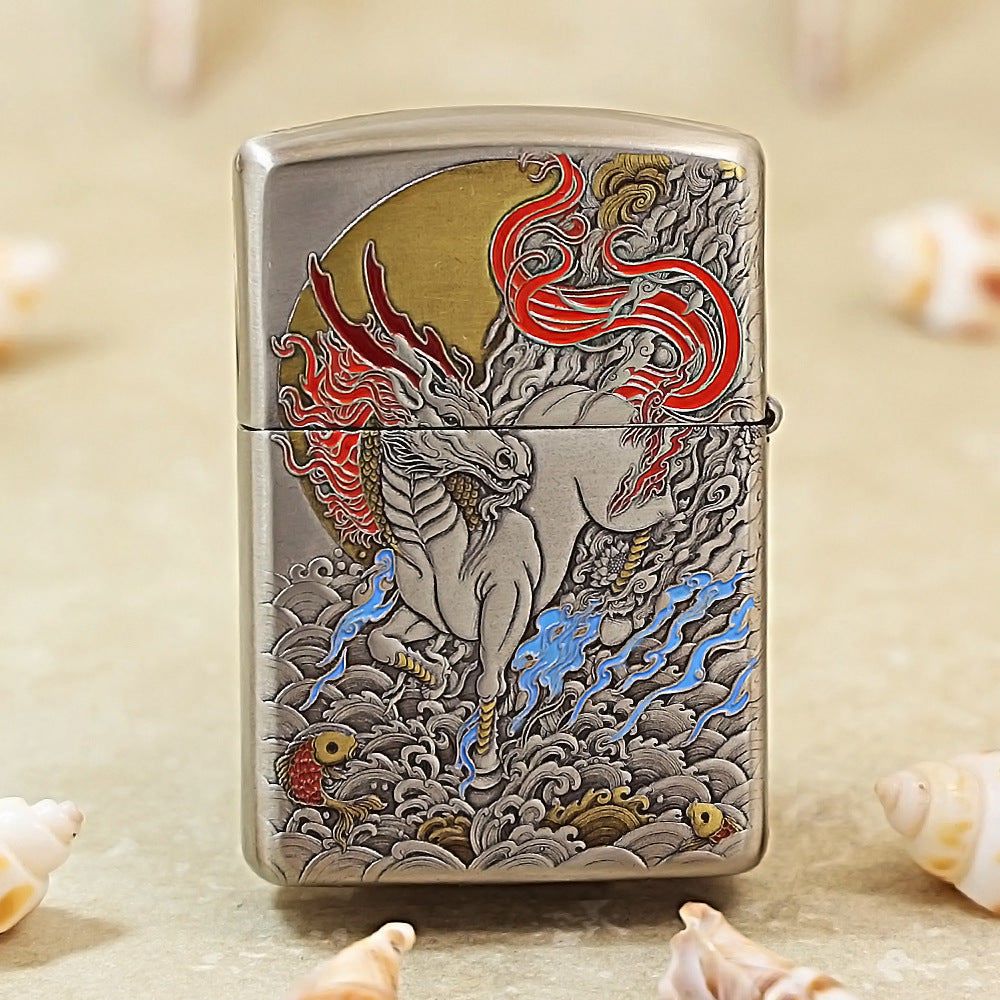 Zippo Antique Silver Grand Ambition Majestic Horse - DS163