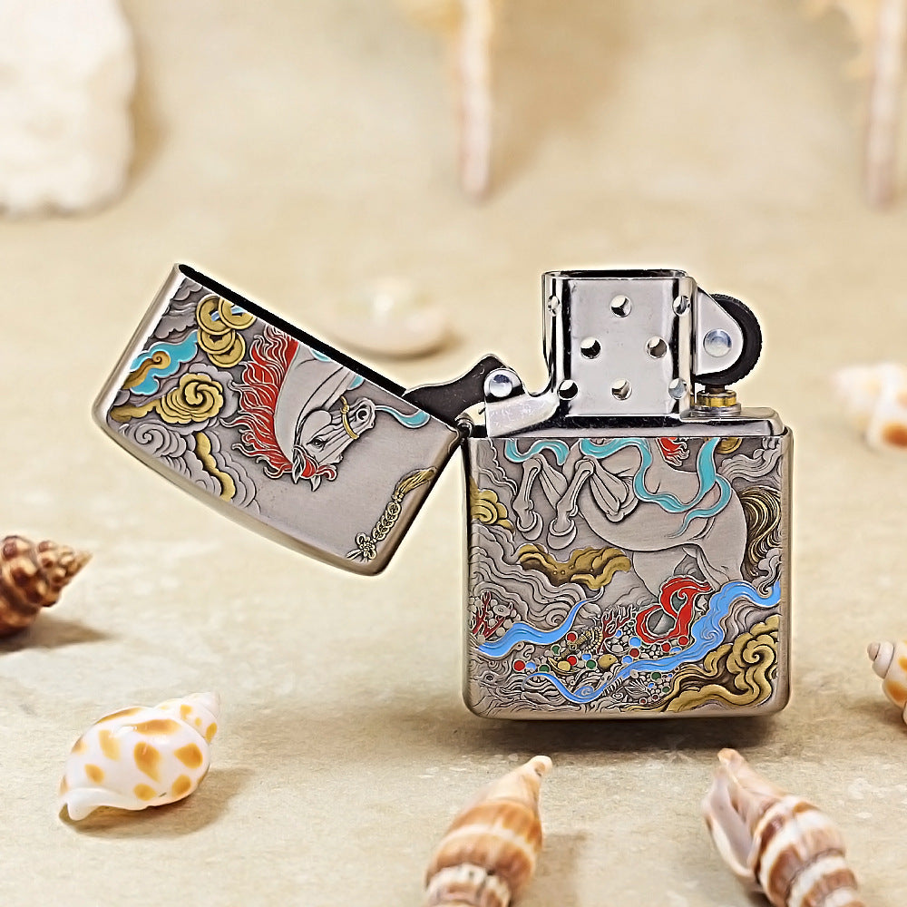 Zippo Antique Silver Grand Ambition Majestic Horse - DS163