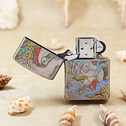 Zippo Antique Silver Grand Ambition Majestic Horse - DS163