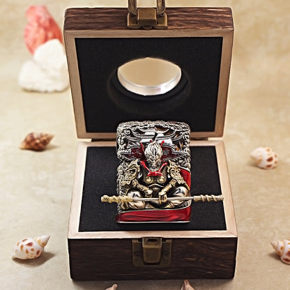 Zippo Antique Silver Havoc in Heaven Sun Wukong Shell Case - CM90