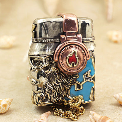 Zippo Antique Silver Hip-Hop Great Sage Monkey King Shell Case - CM95