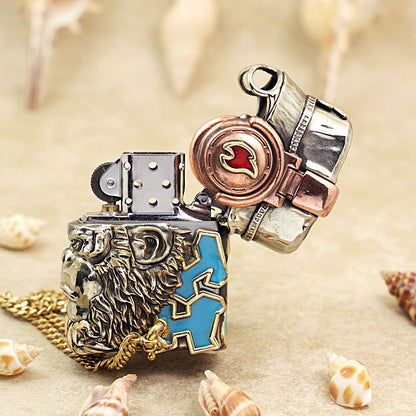 Zippo Antique Silver Hip-Hop Great Sage Monkey King Shell Case - CM95