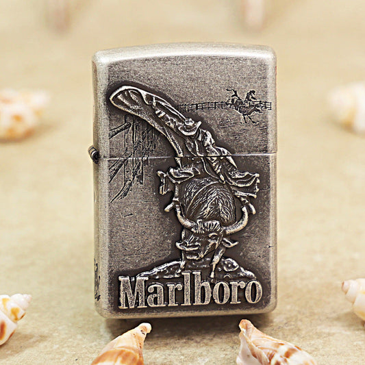 Zippo Antique Silver Marlboro Bullfighter - MC26