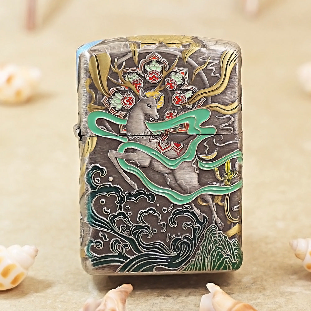 Zippo Antique Silver Nine-Colored Deer Mythical Edition - DS165