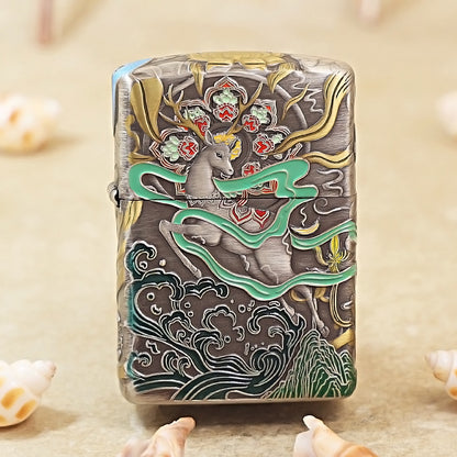 Zippo Antique Silver Nine-Colored Deer Mythical Edition - DS165
