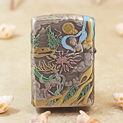 Zippo Antique Silver Nine-Colored Deer Mythical Edition - DS165