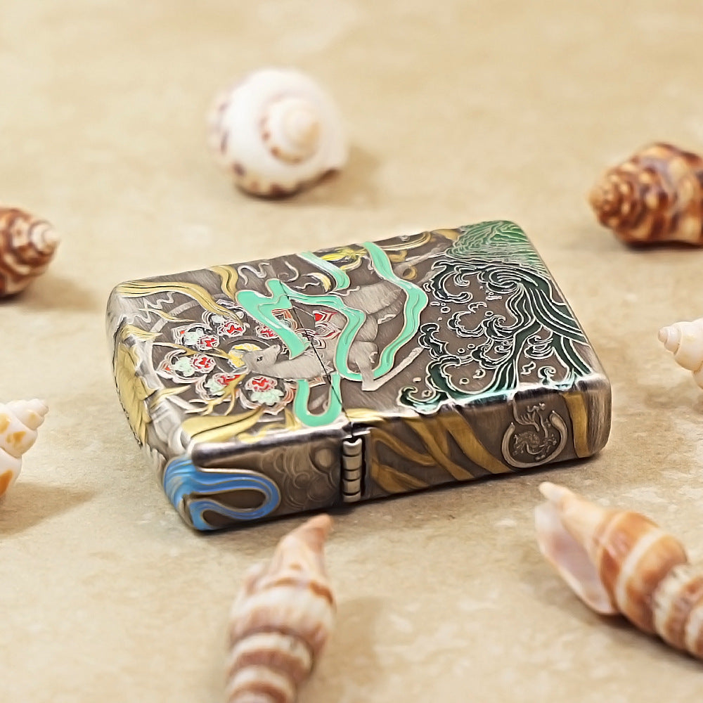 Zippo Antique Silver Nine-Colored Deer Mythical Edition - DS165