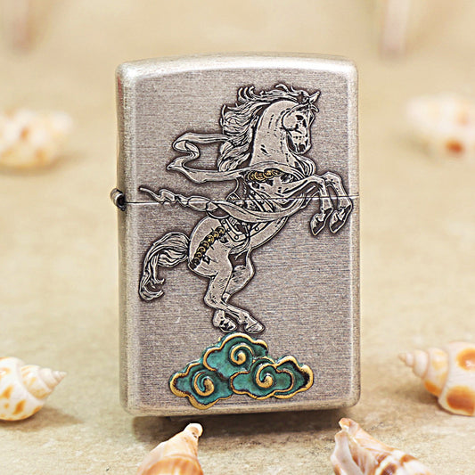 Zippo Antique Silver Soaring Horse - DS157
