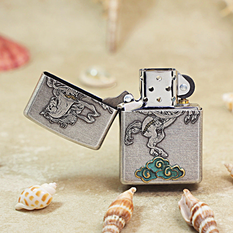 Zippo Antique Silver Soaring Horse - DS157