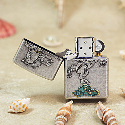 Zippo Antique Silver Soaring Horse - DS157