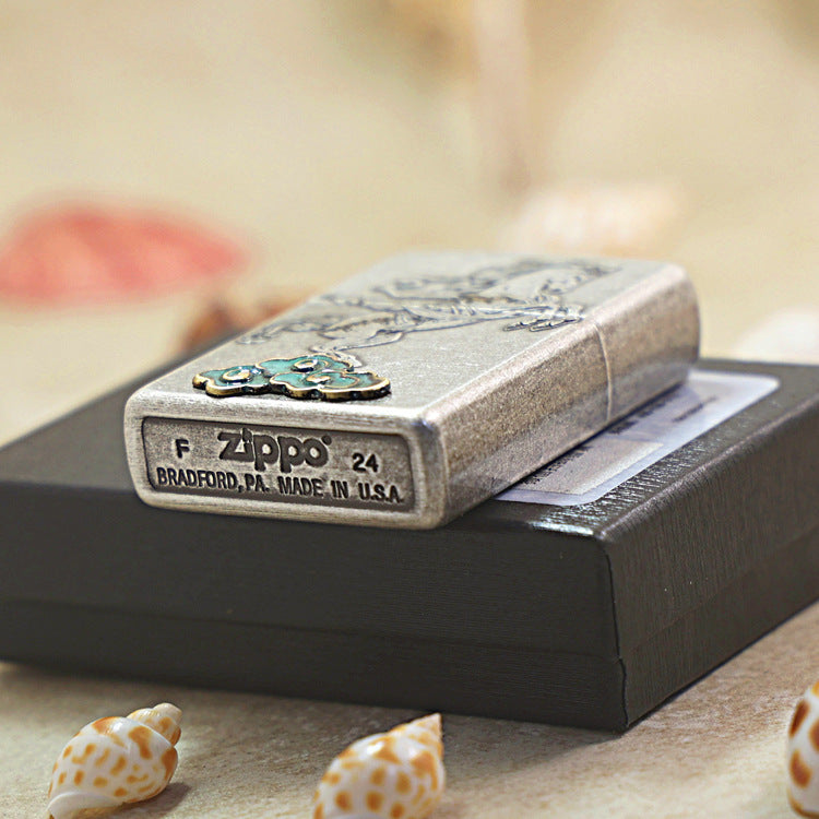 Zippo Antique Silver Soaring Horse - DS157