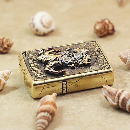 Zippo Armor High-Polish Brass Joker Poker Face Emblem Lighter - DS173