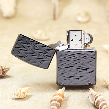 Zippo Armor High Polish Black Titanium Rippled Wave - JP76
