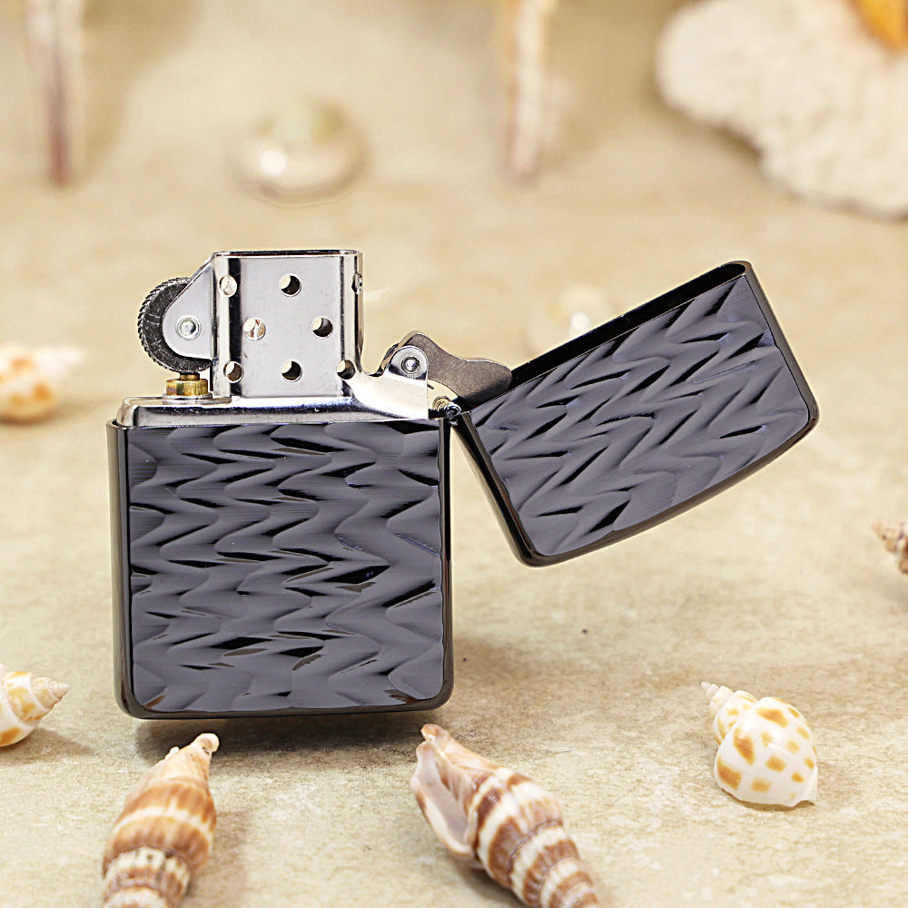Zippo Armor High Polish Black Titanium Rippled Wave - JP76