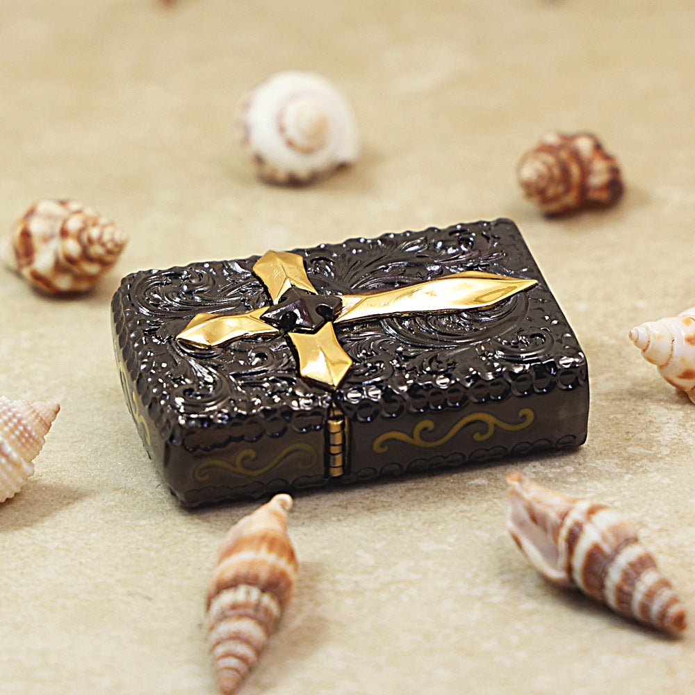 Zippo Black Ice Shell Case Golden Glory Cross - CM56