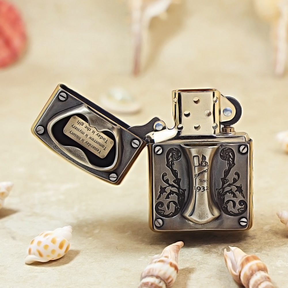 Zippo Brass Bottle Opener Emblem Today is the Gift - DS179