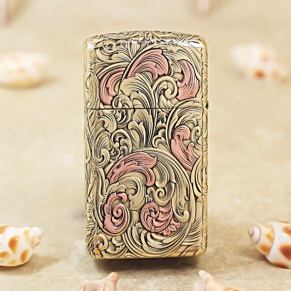 Zippo Brass High Relief Two-Tone Whirlwind Arabesque - DS169