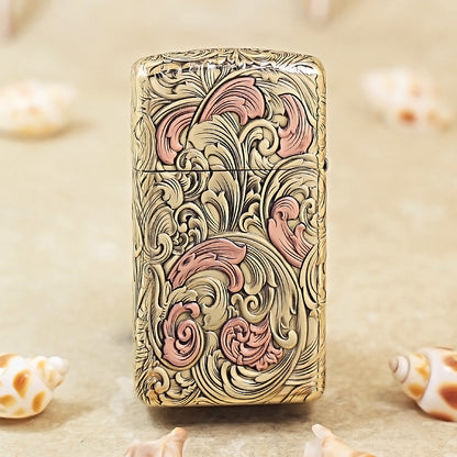 Zippo Brass High Relief Two-Tone Whirlwind Arabesque - DS169