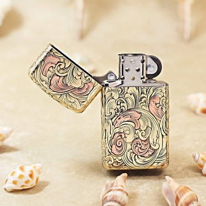 Zippo Brass High Relief Two-Tone Whirlwind Arabesque - DS169