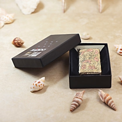 Zippo Brass High Relief Two-Tone Whirlwind Arabesque - DS169